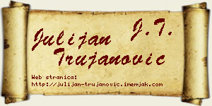 Julijan Trujanović vizit kartica